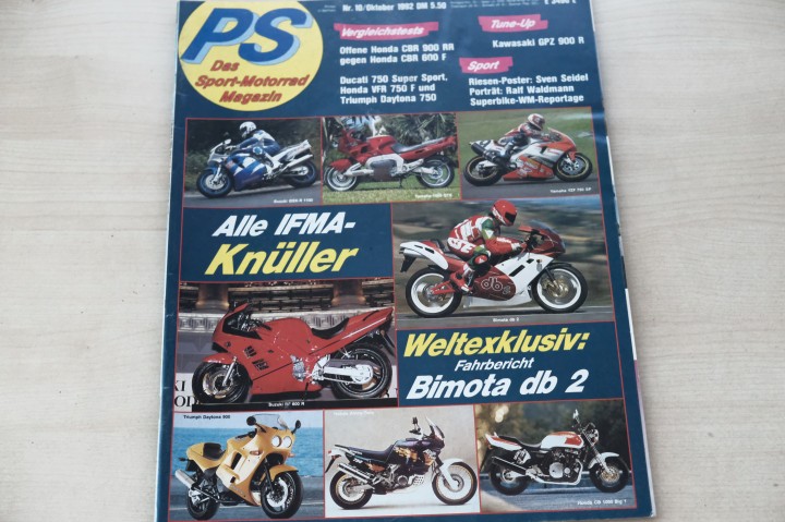 Deckblatt PS Sport Motorrad (10/1992)